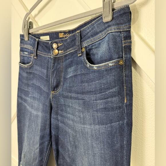 Kut From The Cloth Cameron Cuffed Straight Leg Jean Size 10 - Picture 5 of 12